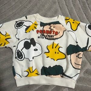 Zara peanuts snoopy toddler Sweatshirt size 4-5 years